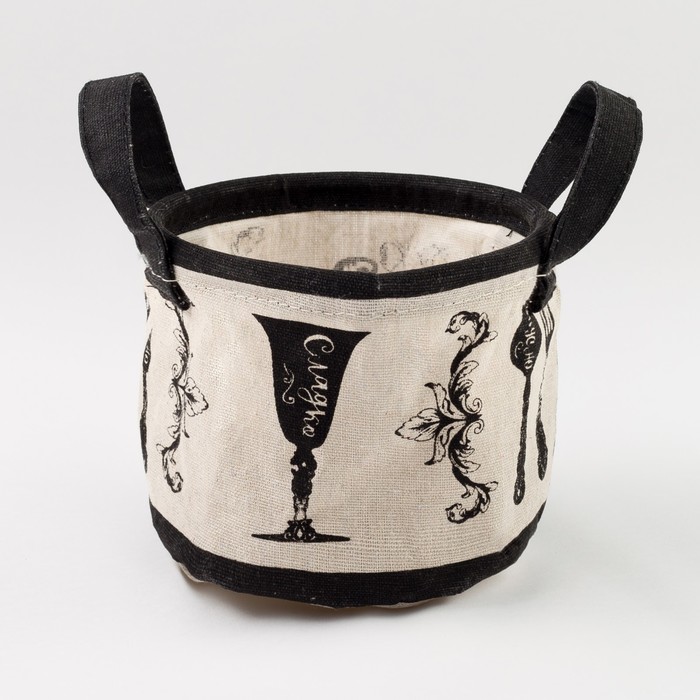 Текстильная корзинка "Столовые приборы" 14х12см - фото 798164788