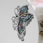 Брошь "Галиотис" бабочка со сложенными крылышками, в серебре - фото 2924999