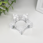 Glass candle holder "Star" 7,5x7,5x2 cm Glass candle holder "Star" 7,5x7,5x2 cm