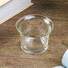 Glass candle holder 1 candle "Cup" transparent 4,5х6х6 cm