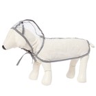 Дождевик с капюшоном для собак OSSO, р. 55 (ДС 55 см), прозрачный, окантовка микс цветов - фото 8123974