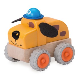 Деревянная игрушка Miniworld «Полицейская машинка-собачка»