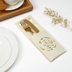 The envelope for Cutlery Share"rose" the color of milk,9 x 25cm, 100% p/e, felt