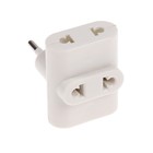Tee under a compact with the connector flat plug, 10A, without g/R, 220V, white Tee under a compact with the connector flat plug, 10A, without g/R, 220V, white