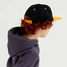 Бейсболка с прямым козырьком для мальчика MINAKU, размер 56, цвет чёрный/жёлтый - фото 108184986