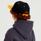 Бейсболка с прямым козырьком для мальчика MINAKU, размер 56, цвет чёрный/жёлтый - фото 108184987