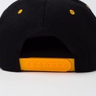 Бейсболка с прямым козырьком для мальчика MINAKU, размер 56, цвет чёрный/жёлтый - фото 108184990