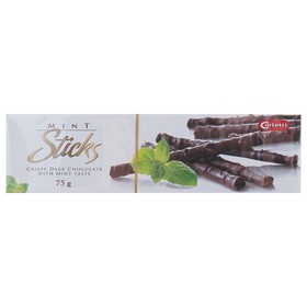 Шоколадный хворост Carletti Mint Sticks с мятой, 75 г 4214464