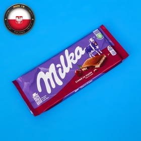 Молочный шоколад Milka Cherry Chocolate вишневый крем, 100 г 4214468