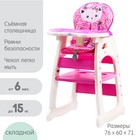 Стульчик для кормления Polini kids 460, цвет розовый - фото 106843383