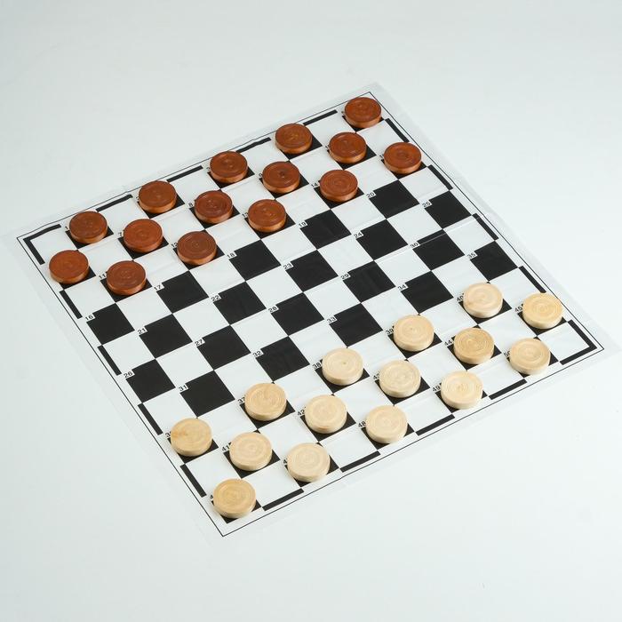 Шашки деревянные Draughts, d=3,5 см, в коробке