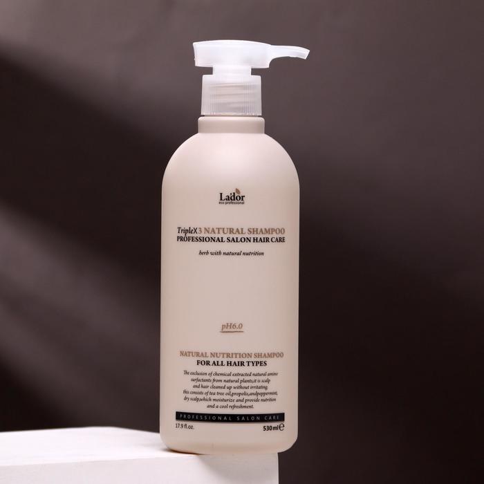 Органический шампунь для волос Lador Triplex Natural Shampoo, 530 мл