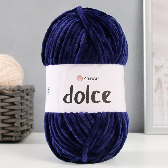 Пряжа "Dolce" 100% микрополиэстер 120м/100гр (756 морской)