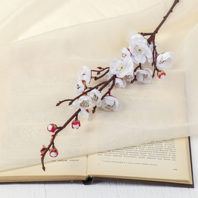 Цветы искусственные "Ветка сакуры" 4*64 см, белый