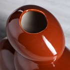 Ваза настольная "Сбалансированные камни", коричневый цвет, 20 см, керамика - фото 9117684