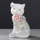 Копилка "Котенок Кукла", покрытие глазурь, белая, 16,5 см Копилка "Котенок Кукла", покрытие глазурь, белая, 16,5 см