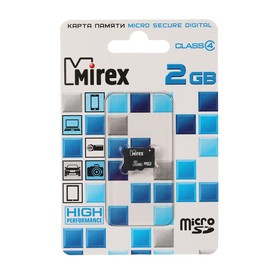 Карта памяти Mirex microSD, 2 Гб, класс 4 4245638