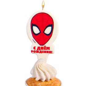 Свеча в торт "С Днем Рождения!", Человек-паук
