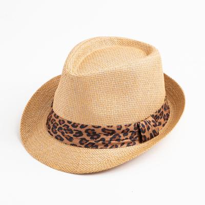 Hat womens MINAKU "Leopard", size 56-58, color brown