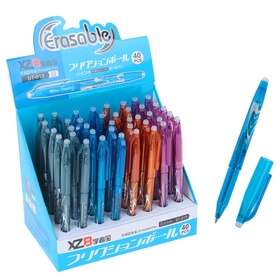 Ручка шариковая со стираемыми чернилами, линия 0,5 мм, стержень синий, корпус МИКС (штрихкод на штуке)