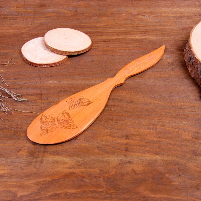 Лопатка кухонная «Бабочки», можжевельник