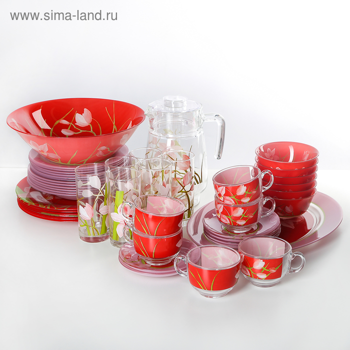 керамика и глиняная посуда на столе. кучленд посуда интернет магазин. Luminarc amely 19. столовый сервиз luminarc ред орхид 46 предметов, n4828. новогодняя посуда кюхенленд.