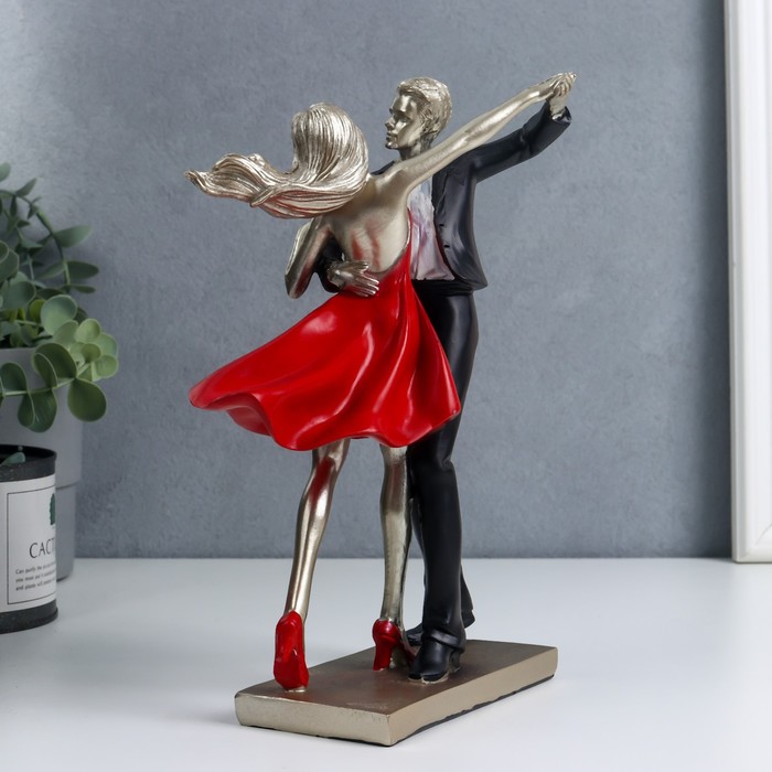 Сувенир полистоун "Танцующая пара" 24х18х6 см - фото 798184372