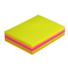 Unit with adhesive edge, 100 sheets, 5 colors, fluorescent, mixed