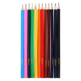 Карандаши цветные Calligrata "Машинка", 12 цветов, корпус шестигранный (деревянный) - фото 7902429