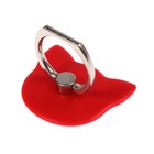 Holder-stand-ring phone LuazON, in the form of "Cat", red