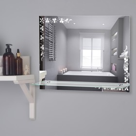 Зеркало, настенное, с полочкой, 60×45 см