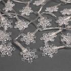 Гирлянда «Нить» 5 м с насадками «Снежинки малые», IP20, прозрачная нить, 20 LED, свечение мульти (RG/RB), мигание, 220 В 541525