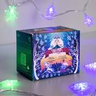 Гирлянда «Нить» 5 м с насадками «Снежинки малые», IP20, прозрачная нить, 20 LED, свечение мульти (RG/RB), мигание, 220 В 541525