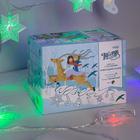 Гирлянда «Нить» 4 м с насадками «Новогодняя сказка», IP20, прозрачная нить, 20 LED, свечение мульти, 8 режимов, 220 В 3590736