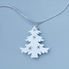 Гирлянда «Нить» 4 м с насадками «Новогодняя сказка», IP20, прозрачная нить, 20 LED, свечение мульти, 8 режимов, 220 В 3590736