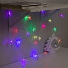 Гирлянда «Нить» 5 м с насадками «Звезда средняя», IP20, прозрачная нить, 20 LED, свечение мульти (RG/RB), мигание, 220 В 541535