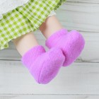 Socks for dolls, foot length 6 cm, color purple