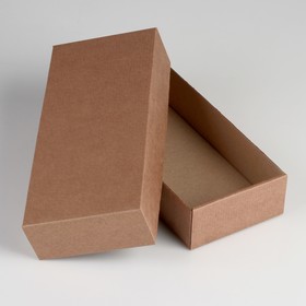 Коробка сборная без печати крышка-дно бурая без окна 24 х 11,5 х 4,5 см