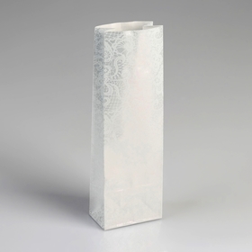 Пакет бумажный фасовочный "Белое кружево", матовый, 7 х 4 х 21 см