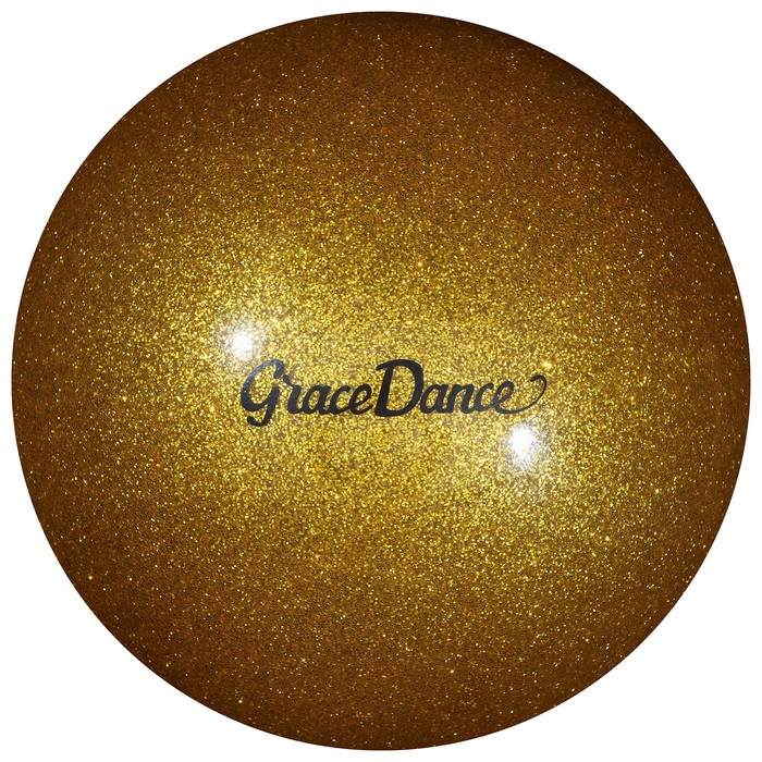 Мяч для гимнастики 16,5 см, 280 г, блеск, цвет золотой - фото 4554460