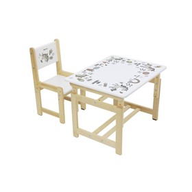 Комплект растущей детской мебели Polini kids Eco 400 SM, «Единорог», 68 х 55 см, цвет белый   424457
