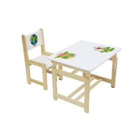 Комплект растущей детской мебели Polini kids Eco 400 SM, «Дино», 68 х 55 см, цвет белый