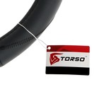 Оплётка TORSO, натуральная кожа, размер 38 см, черный 3942783 Оплётка TORSO, натуральная кожа, размер 38 см, черный 3942783