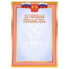 Почетная грамота "Универсальная" красная рамка, символика РФ Почетная грамота "Универсальная" красная рамка, символика РФ