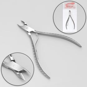 Nail clippers, cuticle, single spring, 11 cm, blade length - 9 mm, colour silvery