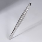 Tweezer straight, narrow, 9 cm, color silver