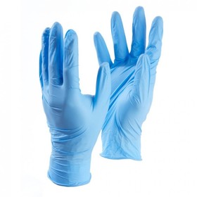 Медицинские перчатки нитриловые, нестерильные, неопудренные L, голубые (100 пара)