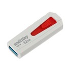 Флешка USB3.0 Smartbuy IRON White/Red, 32 Гб, чт до 140 Мб/с, зап до 40 Мб/с, бело-красная