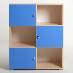 Шкаф «Алёнка», 810 × 1020 × 420, Дуб молочный/Синий