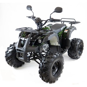 Квадроцикл бензиновый MOTAX ATV Grizlik Super LUX 125 cc NEW, зеленый камуфляж, электростартер, родительский контроль